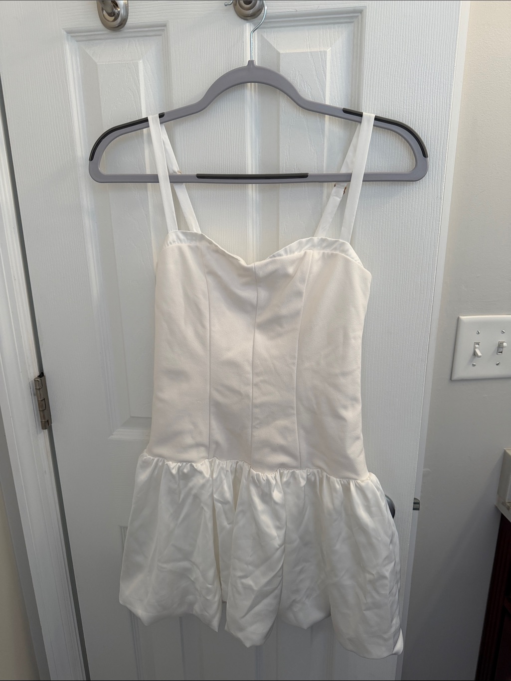 Show Me Your Mumu Tiffany Skort Dress (White Satin Dress)